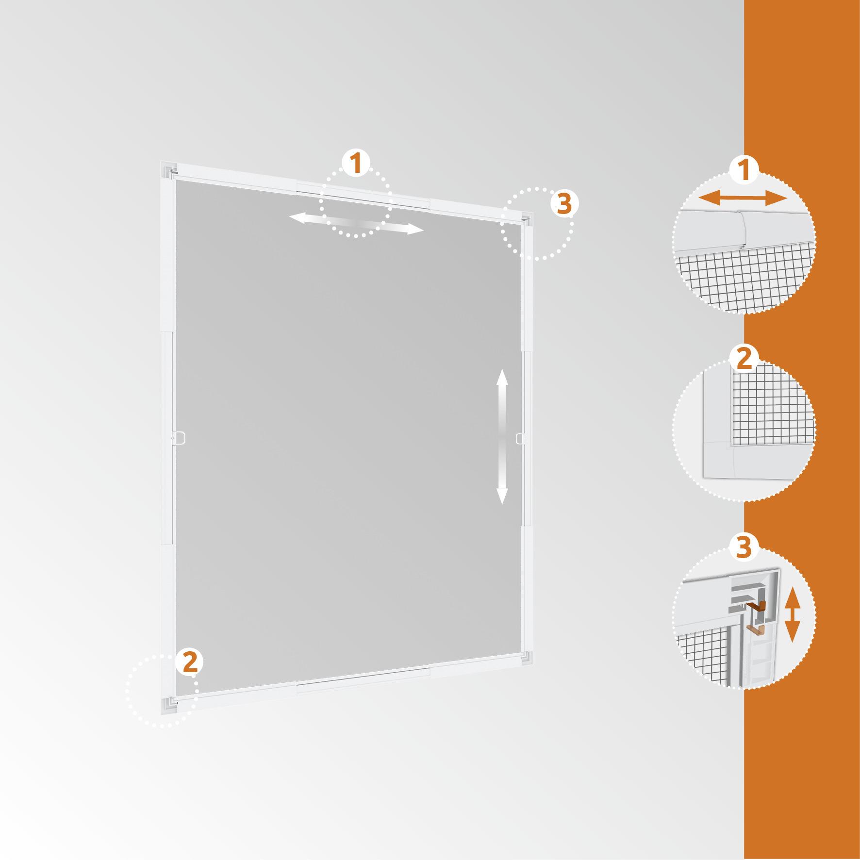 elastisches fliegengitter für fenster mit wetterschenkel