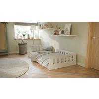 Kinder-/Juniorbett Timon Weiß B: 80cm - Birkefarben/Weiß, MODERN, Holz/Holzwerkstoff (80/180cm) - MID.YOU