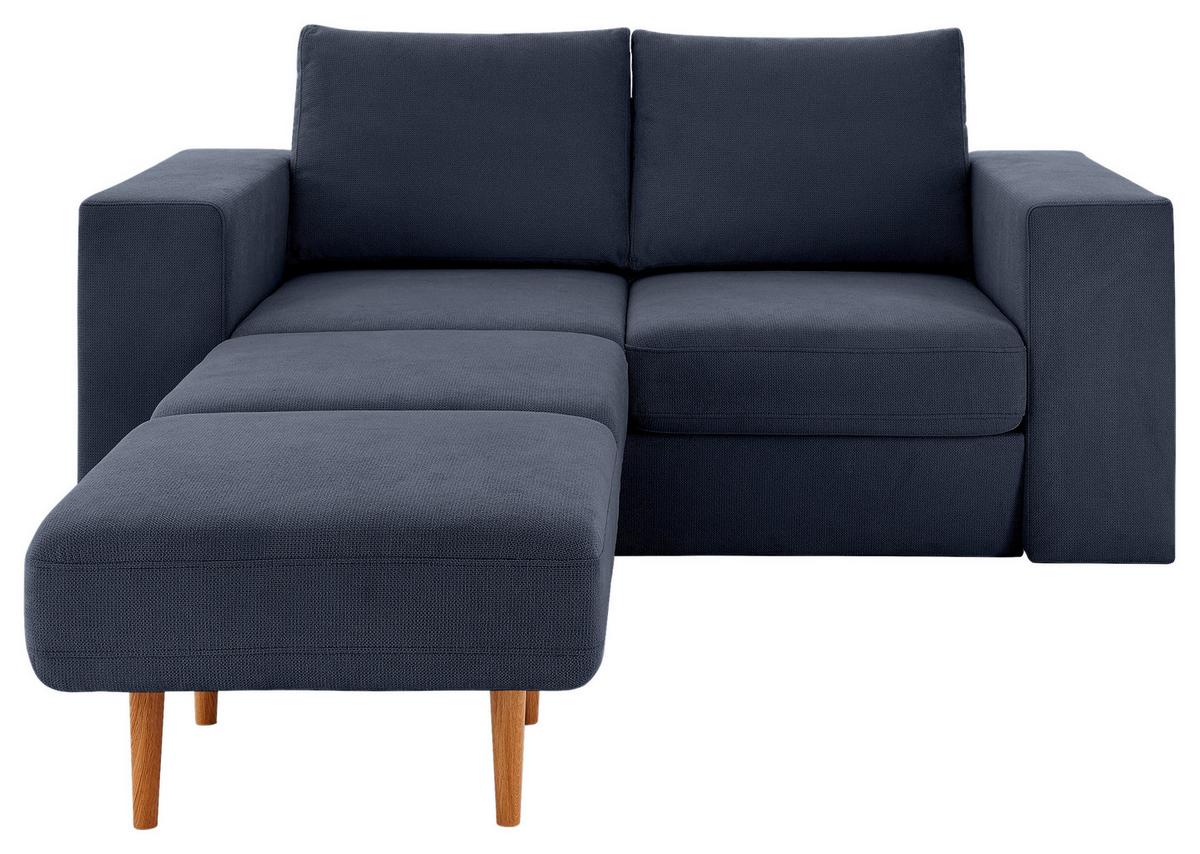 3-sitzer-sofa Looks V-2 - Eichefarben/Dunkelblau, Design, Textil (212/96/107cm) - LOOKS by W.Joop