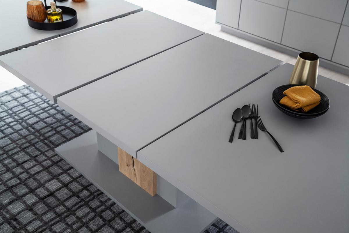 Esstisch Ausziehbar Sevilla 180-280x100 Cm - Eichefarben/Grau, Design, Holzwerkstoff (180-280/100/78cm) - MID.YOU