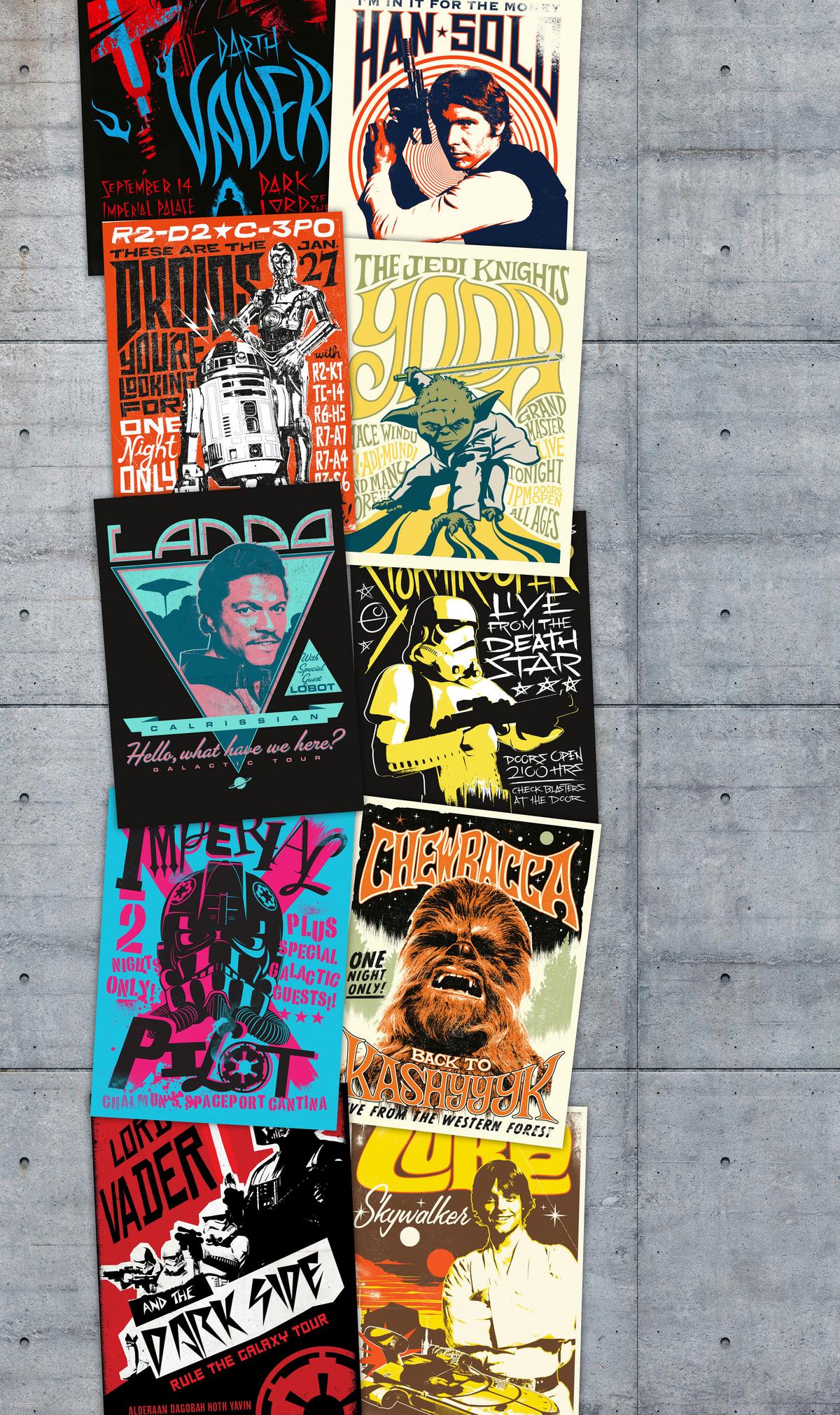 Vliestapete Star Wars Rock On Wall - Multicolor, Basics (120/200cm) - Komar