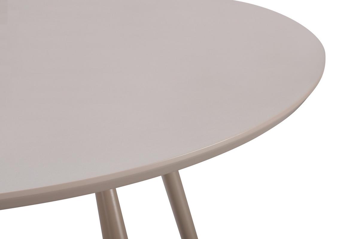 Jídelní stůl MILAN 110 - šedá/béžová, Lifestyle, kov/kompozitní dřevo (110/75cm) - Mömax