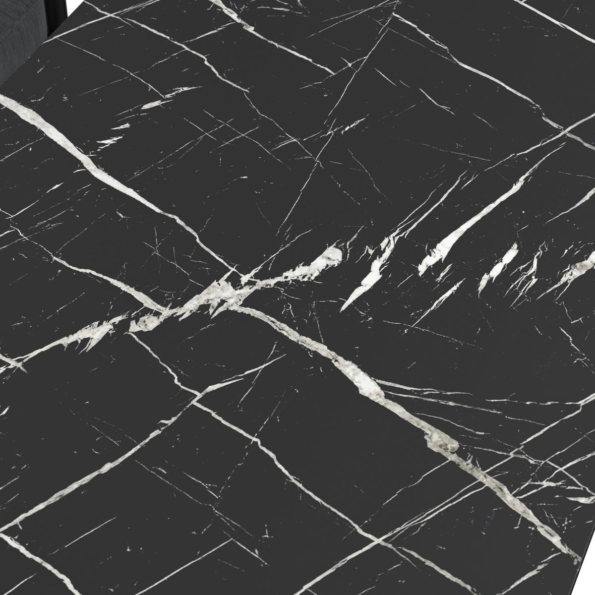 JEDÁLENSKÁ TERASOVÁ SÚPRAVA POLLY - čierna/svetlosivá, Modern, kov/textil - Bessagi Garden