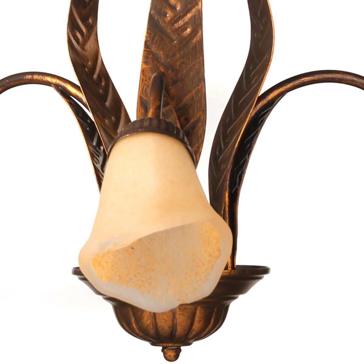 Kronleuchter 4230/3 - Bronzefarben, KONVENTIONELL, Glas/Metall (65/65/100cm)