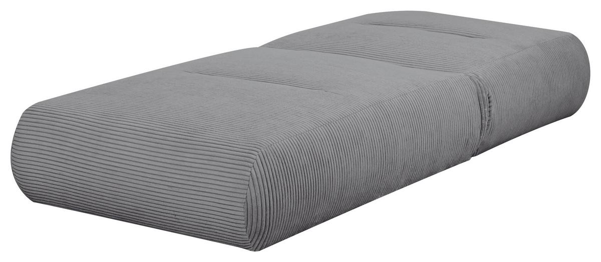 Schlafsessel Luna Grau B: 80 Cm - Grau, Design, Textil (81/88/160cm) - Livetastic