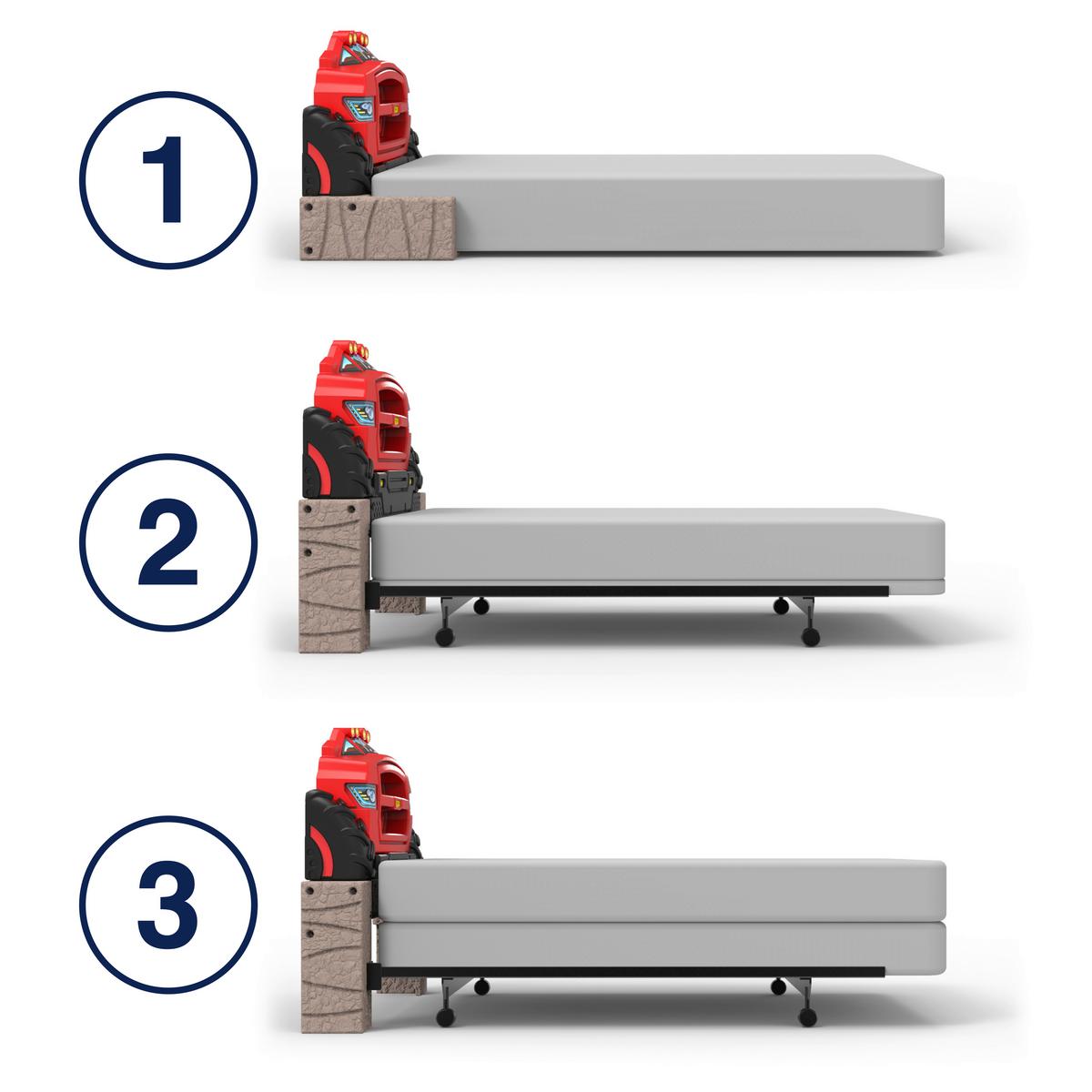 Bett-kopfteil Monster Truck B: 105,1 Cm Kunststoff - Rot/Multicolor, Basics, Kunststoff/Metall (105,1/104,1/20,3cm)