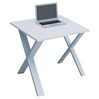 Schreibtisch Lona L: 80 Cm Weiß - Weiß, MODERN, Holzwerkstoff/Metall (80/80/76cm) - MID.YOU