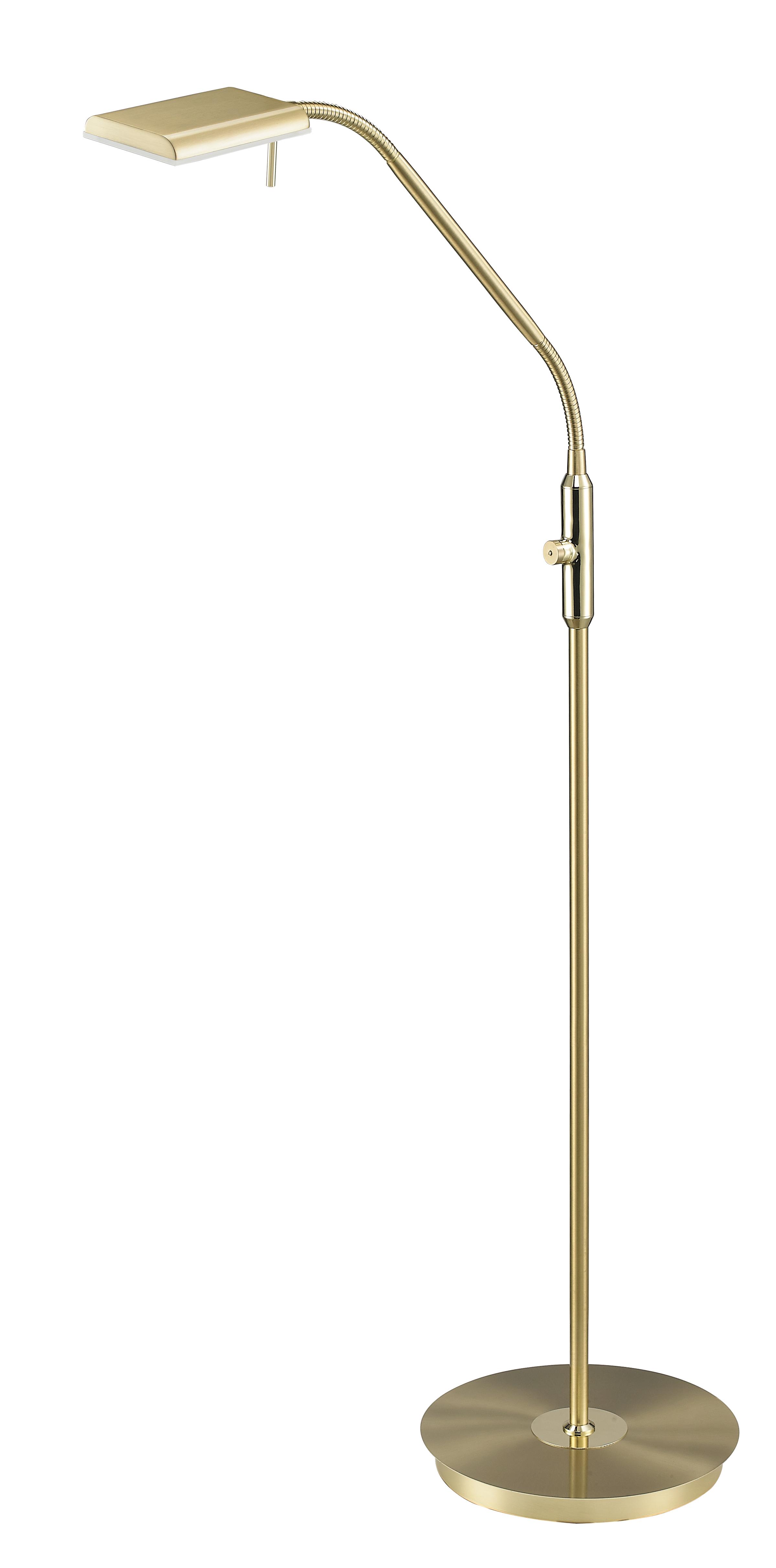 Led-stehleuchte 420910108 Bergamo - Messingfarben, Design, Kunststoff/Metall (135cm) - Trio Leuchten