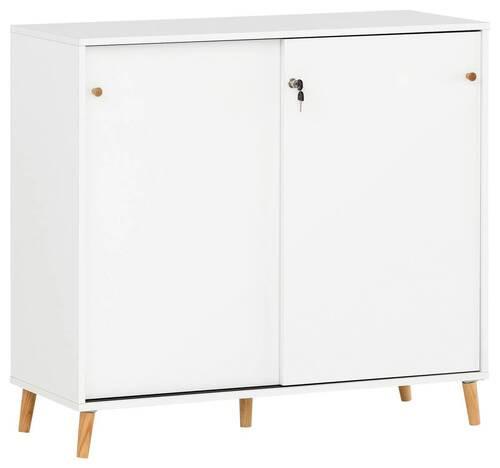 Aktenschrank Serie 500 Weiß B: 100,1 cm - Weiß, MODERN, Holzwerkstoff (100,1/92,6/41cm) - MID.YOU