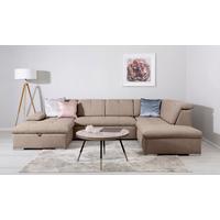 Wohnlandschaft Ramzes Hellbraun U: 173x328x215 cm - Hellbraun/Grau, Design, Textil (173/328/215cm) - MID.YOU