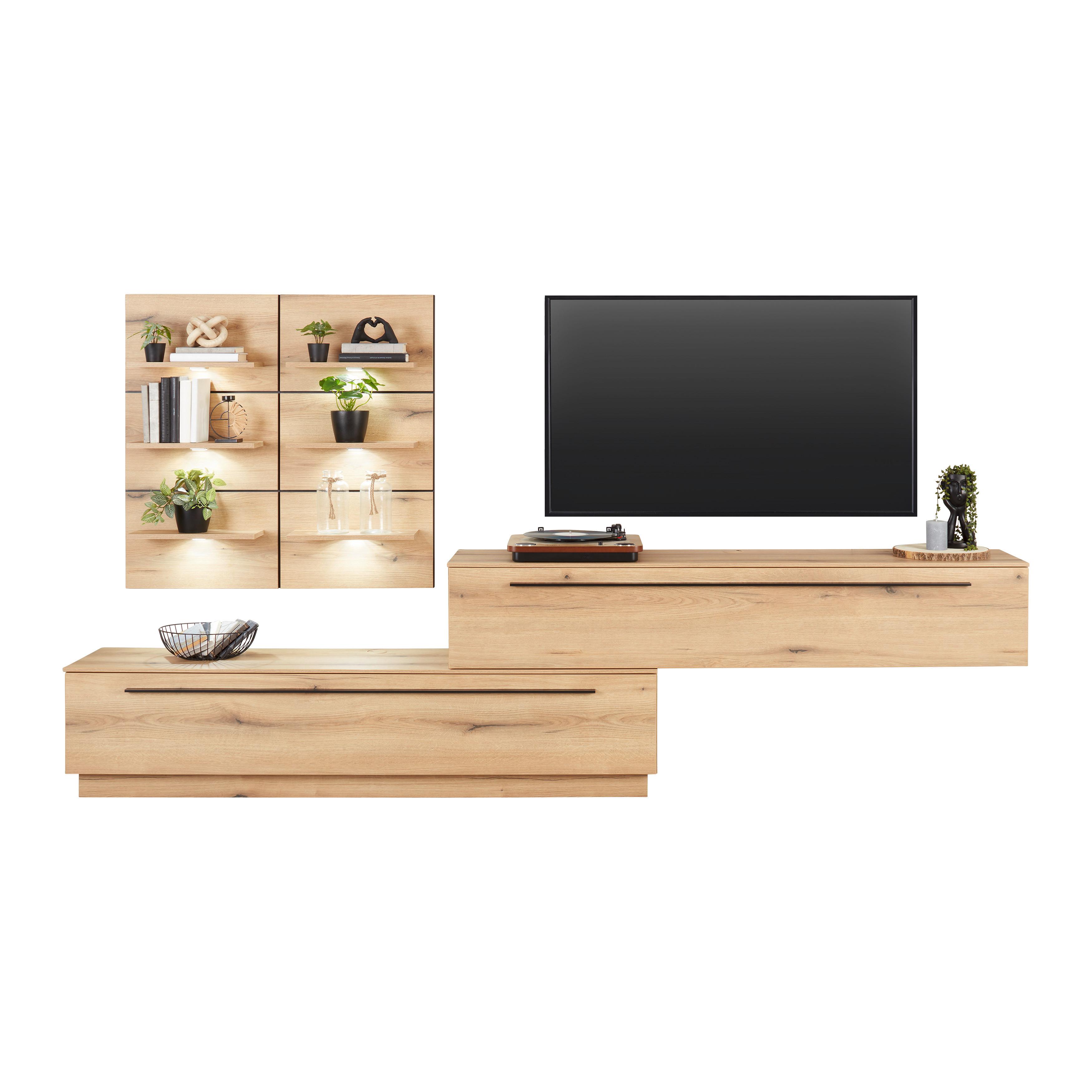 Stapelprogramm Mateo - Eichefarben, MODERN, Holzwerkstoff (300/170/40cm)