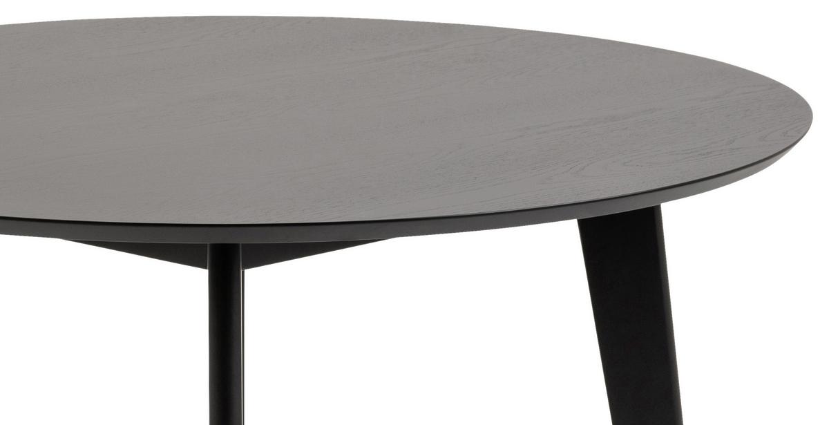 Esstisch Echtholz Roxby Ø 105 cm Schwarz - Schwarz, MODERN, Holz (105/105/76cm) - MID.YOU