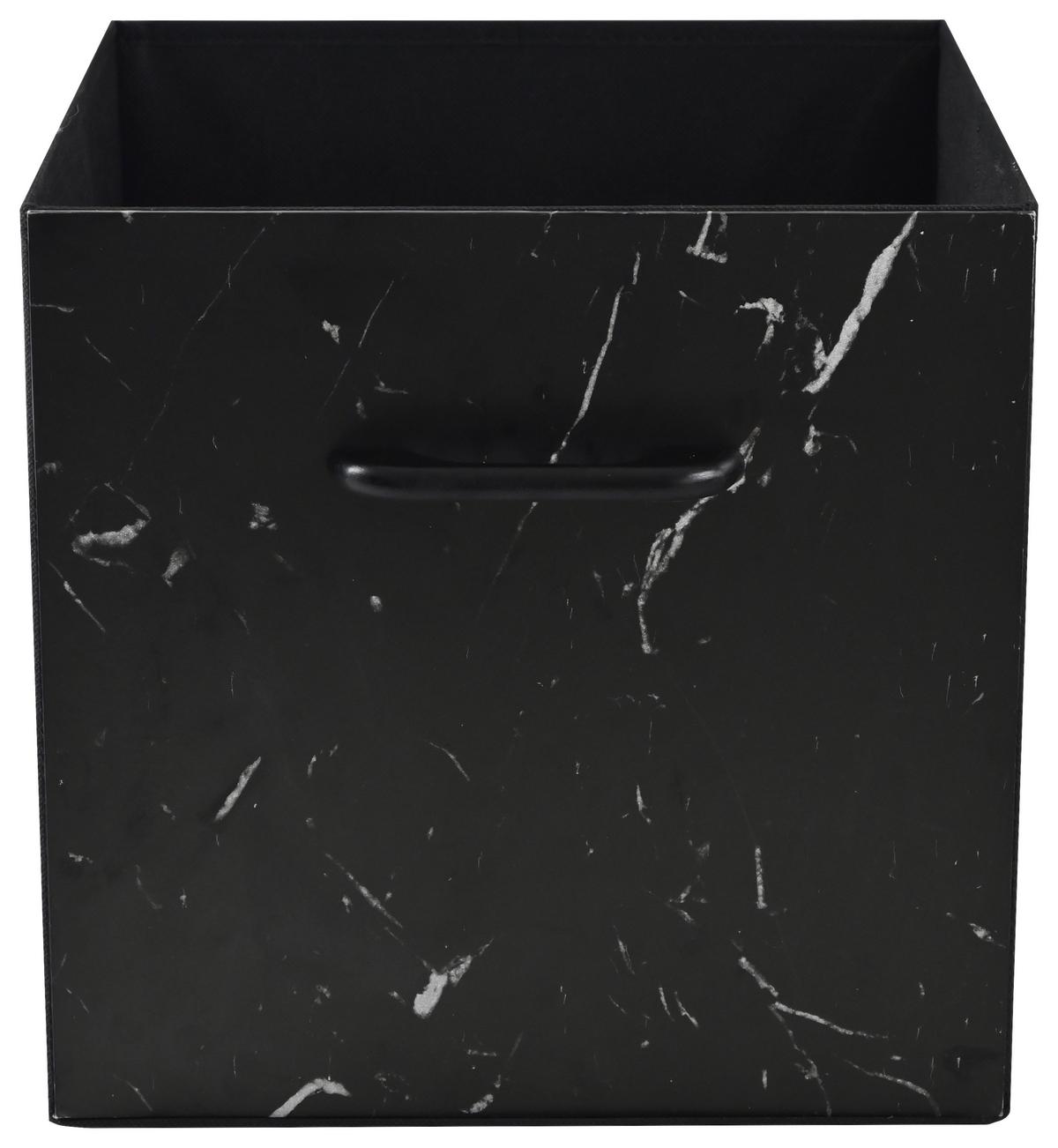 Faltbox Martin - Schwarz, KONVENTIONELL, Karton/Holz (33/33/32cm) - James Wood