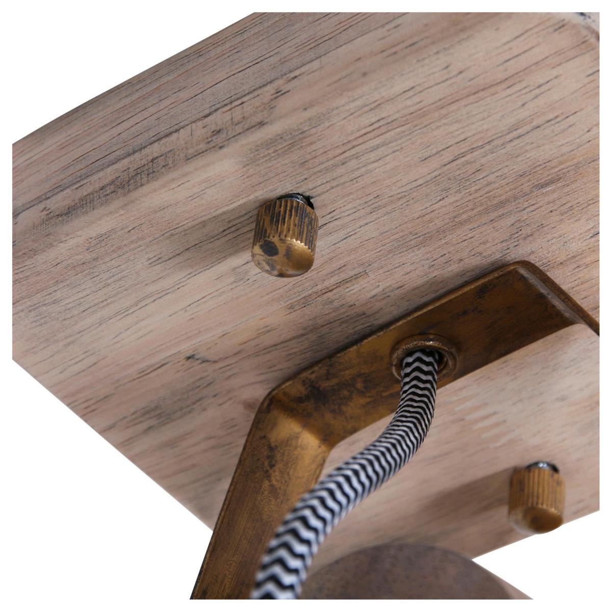 Deckenspots Gearwood - Anthrazit/Kupferfarben, Trend, Holz/Metall (59/19/23cm)