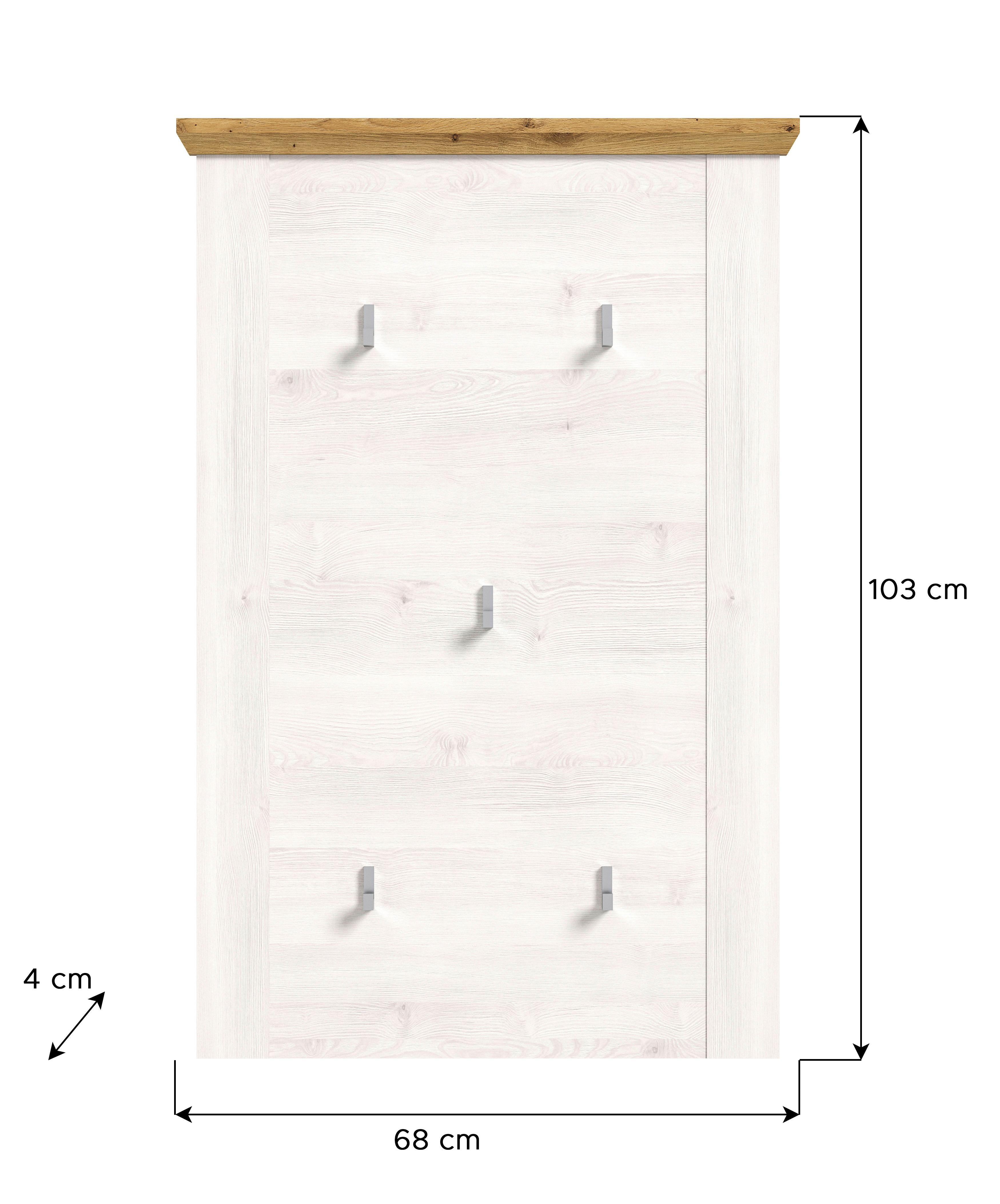 Garderobenpaneel Verona Lärche B: 64 cm - KONVENTIONELL, Holzwerkstoff (64/103/4cm) - MID.YOU