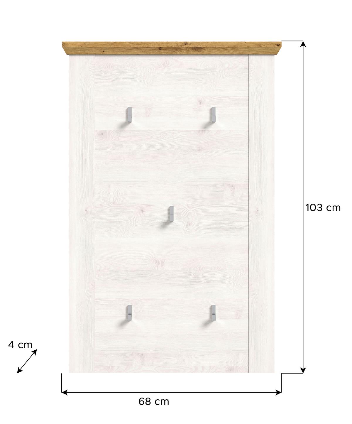 Garderobenpaneel Verona Lärche B: 64 cm - KONVENTIONELL, Holzwerkstoff (64/103/4cm) - MID.YOU