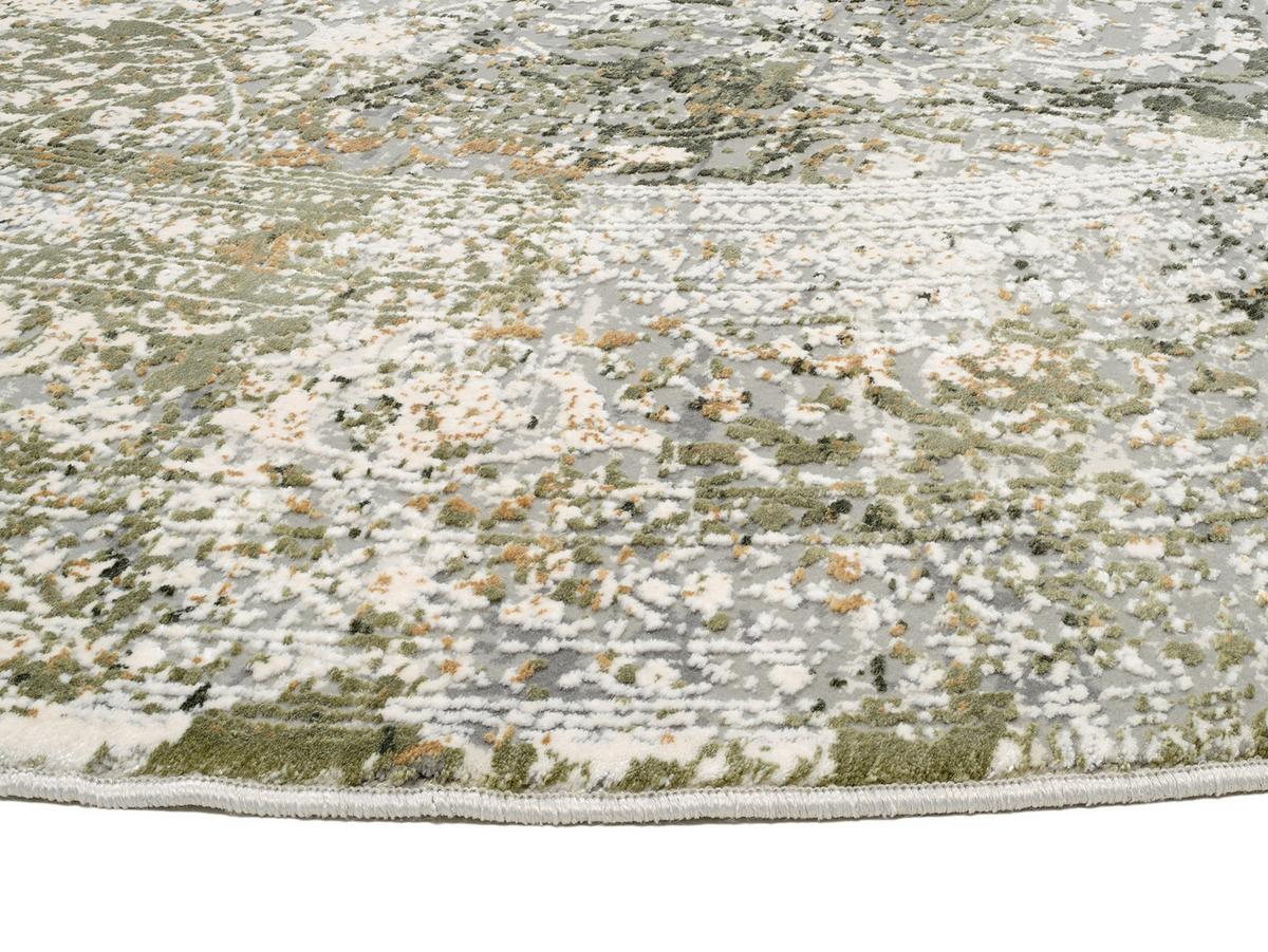 Webteppich Avignon Grau/grün Rund Ø 160 Cm - Grau/Grün, Design, Textil (160cm) - Dieter Knoll