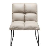 Relaxačné kreslo ELEINA, sivohnedá tkanina,vzhľad kože - čierna/taupe, Modern, kov/textil (71/82/70cm) - Bessagi Home