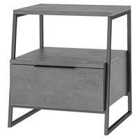 Beistelltisch Pal Beistelltisch - Schwarz/Grau, Design, Holzwerkstoff/Metall (45/50/41cm) - Livetastic