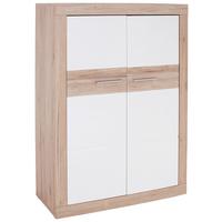 VYSOKÁ KOMODA MALTA - čierna/biela, Modern, drevo/plast (96/132/35cm)