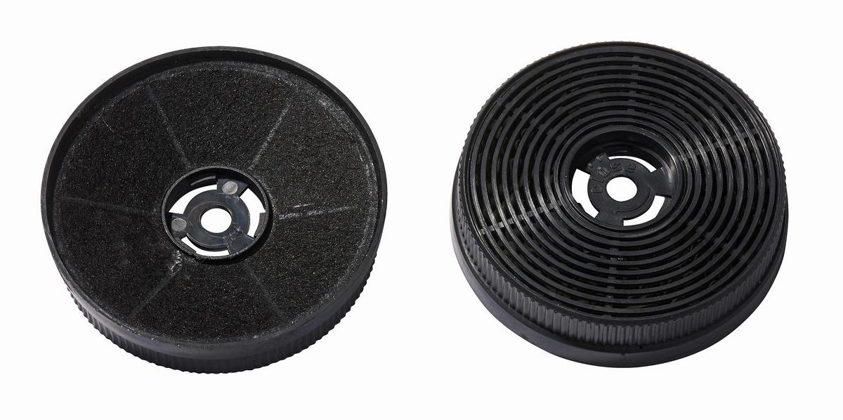 KOHLEFILTER Schwarz, B: 10,8 cm - Schwarz, Trend, Kunststoff (10,8/2,5/10,8cm) - PKM
