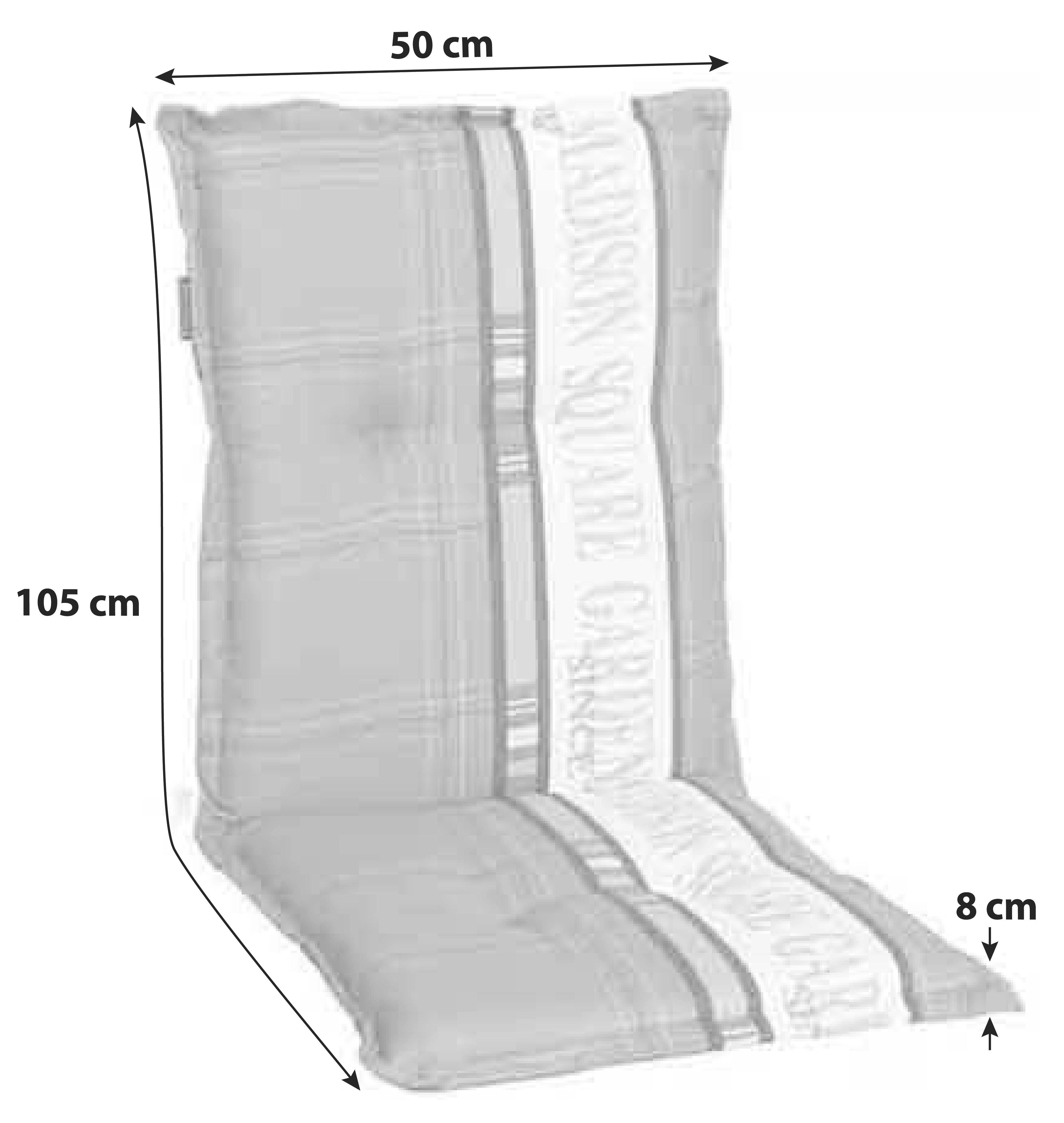 Sitzkissen Garden LxB: 105x50 cm Grau - Grau, KONVENTIONELL, Textil (50/8/105cm) - Ambia Garden