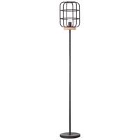 Stehleuchte 93073/66 Gwen - Schwarz/Braun, KONVENTIONELL, Holz/Metall (25/163cm) - Brilliant
