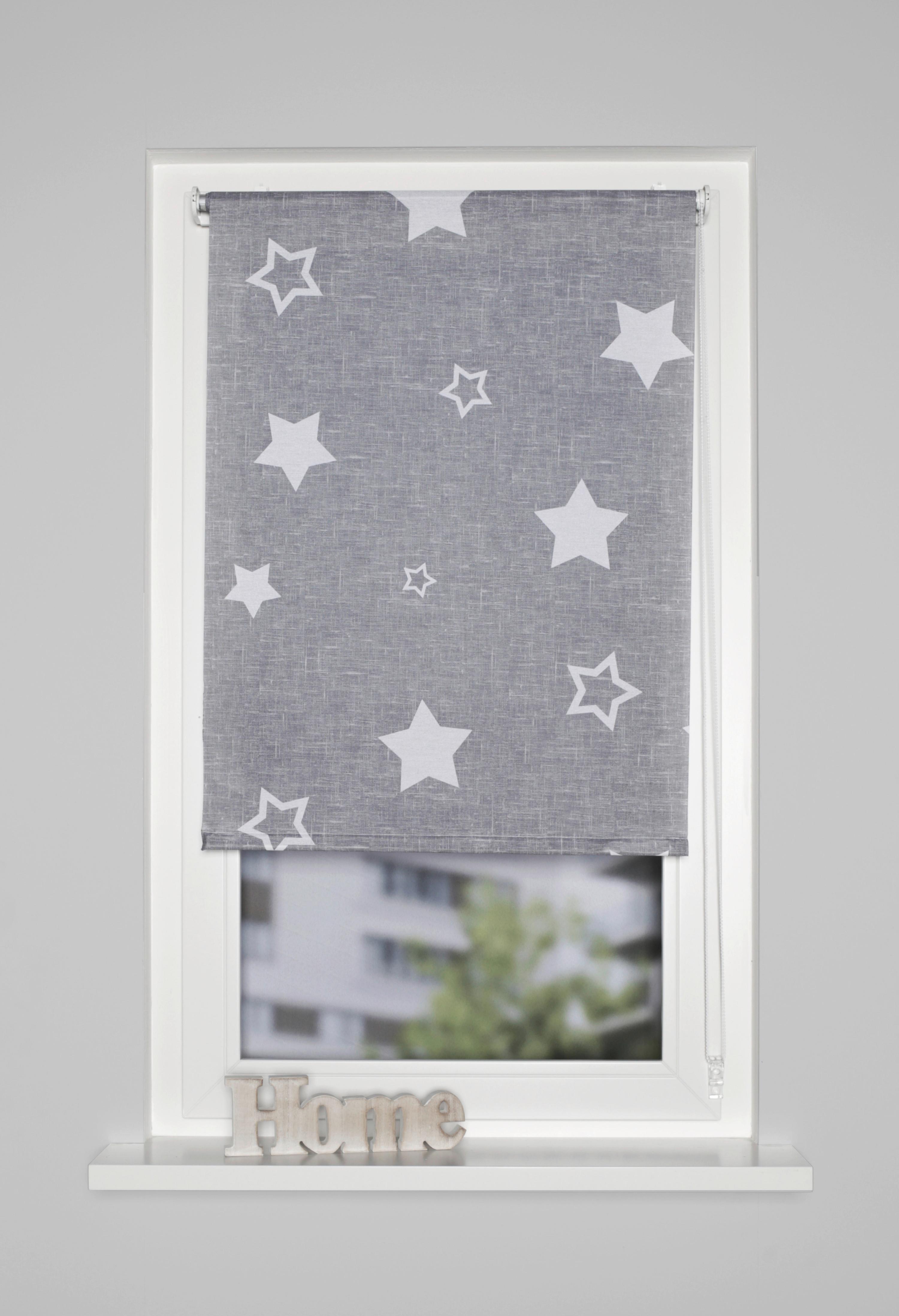 Klemmrollo Grau B: 45 cm - Grau, KONVENTIONELL, Textil (45/150cm)