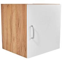 Aufsatzschrank 45cm Tio Weiß/ Kraft Eiche Dekor - Eichefarben/Weiß, KONVENTIONELL, Holzwerkstoff (45/43/37,5cm)