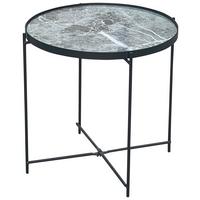 Beistelltisch Mirella 2 - Schwarz, MODERN, Glas/Metall (40/40/40cm)
