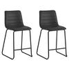 Barhocker-Set Milan - Schwarz, KONVENTIONELL, Kunststoff/Textil (49/98/54,5cm) - MID.YOU