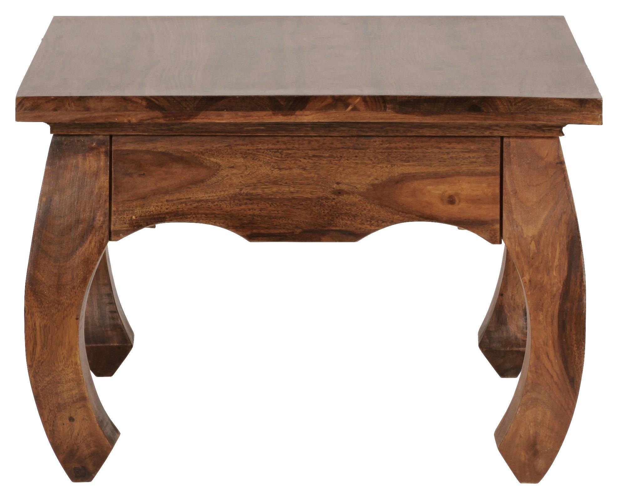 Couchtisch Holz Massiv Opium, Sheesham - Sheeshamfarben, Design, Holz (60/60/40cm) - MID.YOU