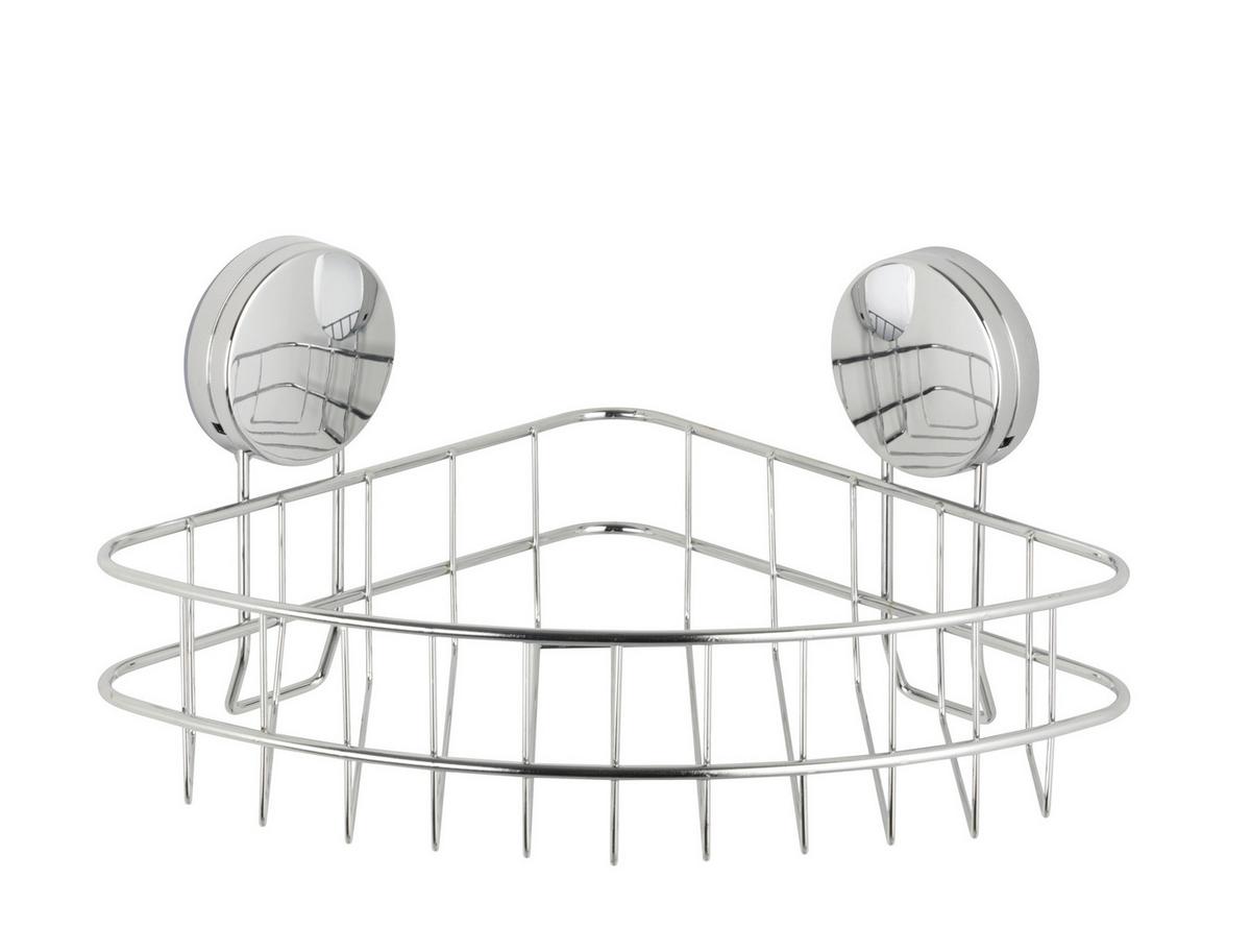 Duschregal Static Loc Metall Selbstklebend B: 26 cm - Chromfarben, MODERN, Metall (26/13,5/19cm) - Wenko