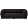 Sofa Laos Braun/Schwarz, 240 cm - Schwarz/Braun, Design, Textil (240/80/95cm) - MID.YOU