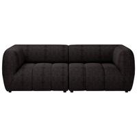 Sofa Laos Braun/schwarz, 240 Cm - Schwarz/Braun, Design, Textil (240/80/95cm) - MID.YOU