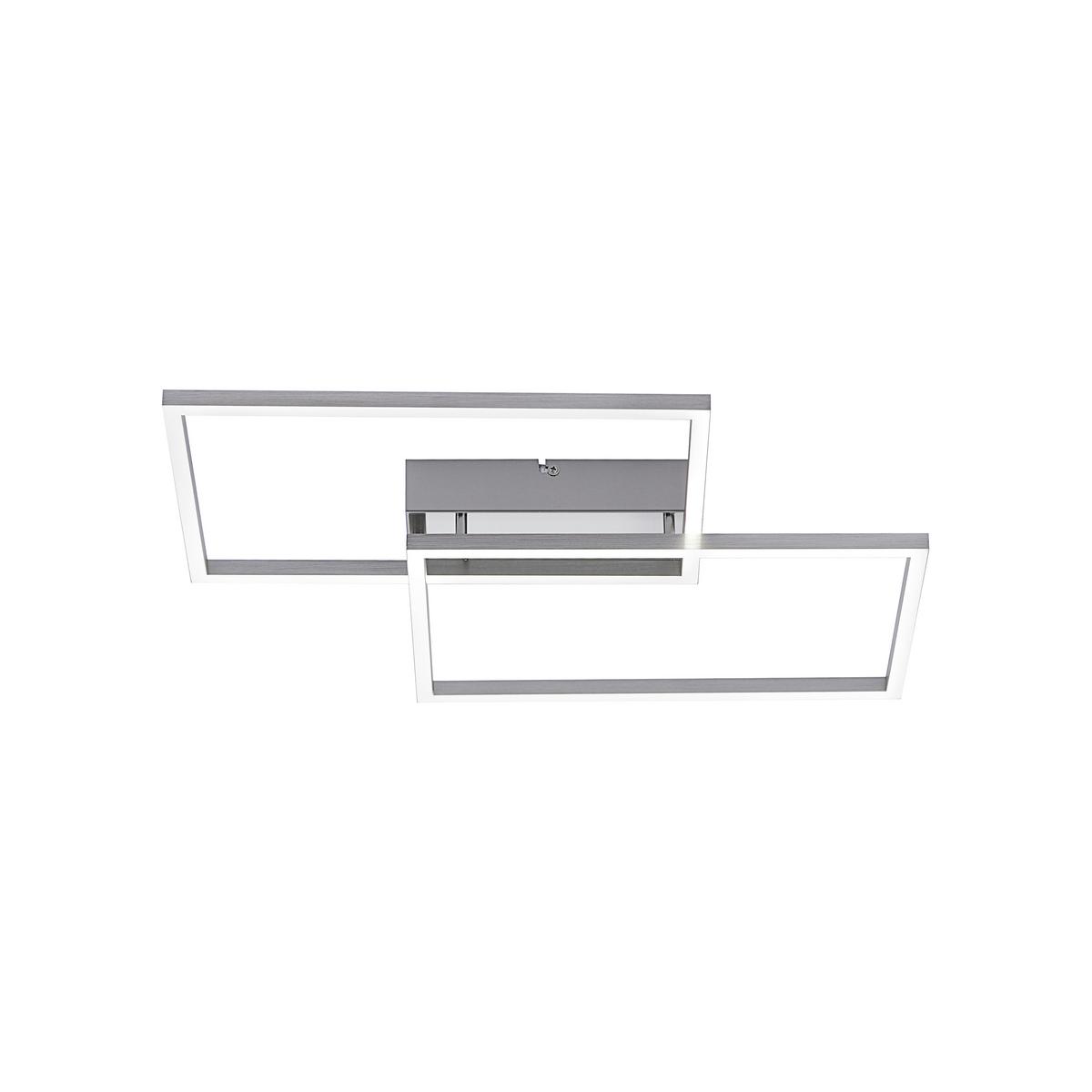 Led-deckenleuchte Iven L: 50,4 Cm Dimmbar Mir - Nickelfarben, Design, Kunststoff/Metall (50,4/42/7cm)
