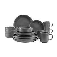 Kombiservice Alenia 4 Personen Geschirr Set - Grau, Basics, Keramik (32/31,5/30cm) - Mäser