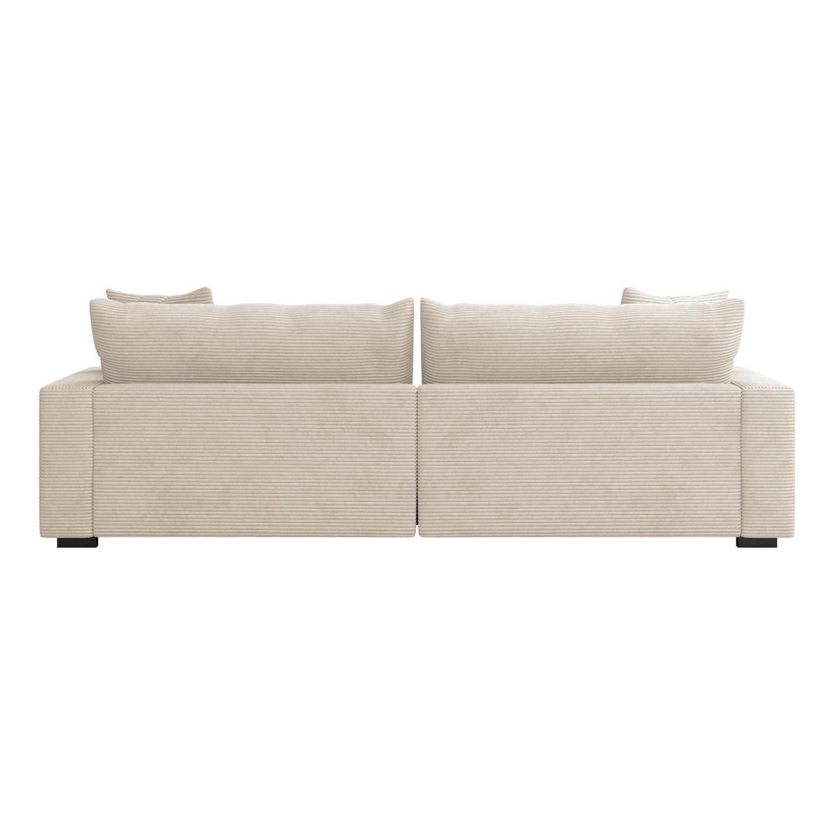 Big Sofa Pelle Mit Kissen B: 261 Cm Perlmutt - Wengefarben/Perlmutt, Trend, Textil (261/124cm) - Luca Bessoni