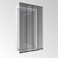 Fliegengitter Tür 120x250 Cm Anthrazit, Abnehmbar - Anthrazit, Basics, Kunststoff (120/250cm)