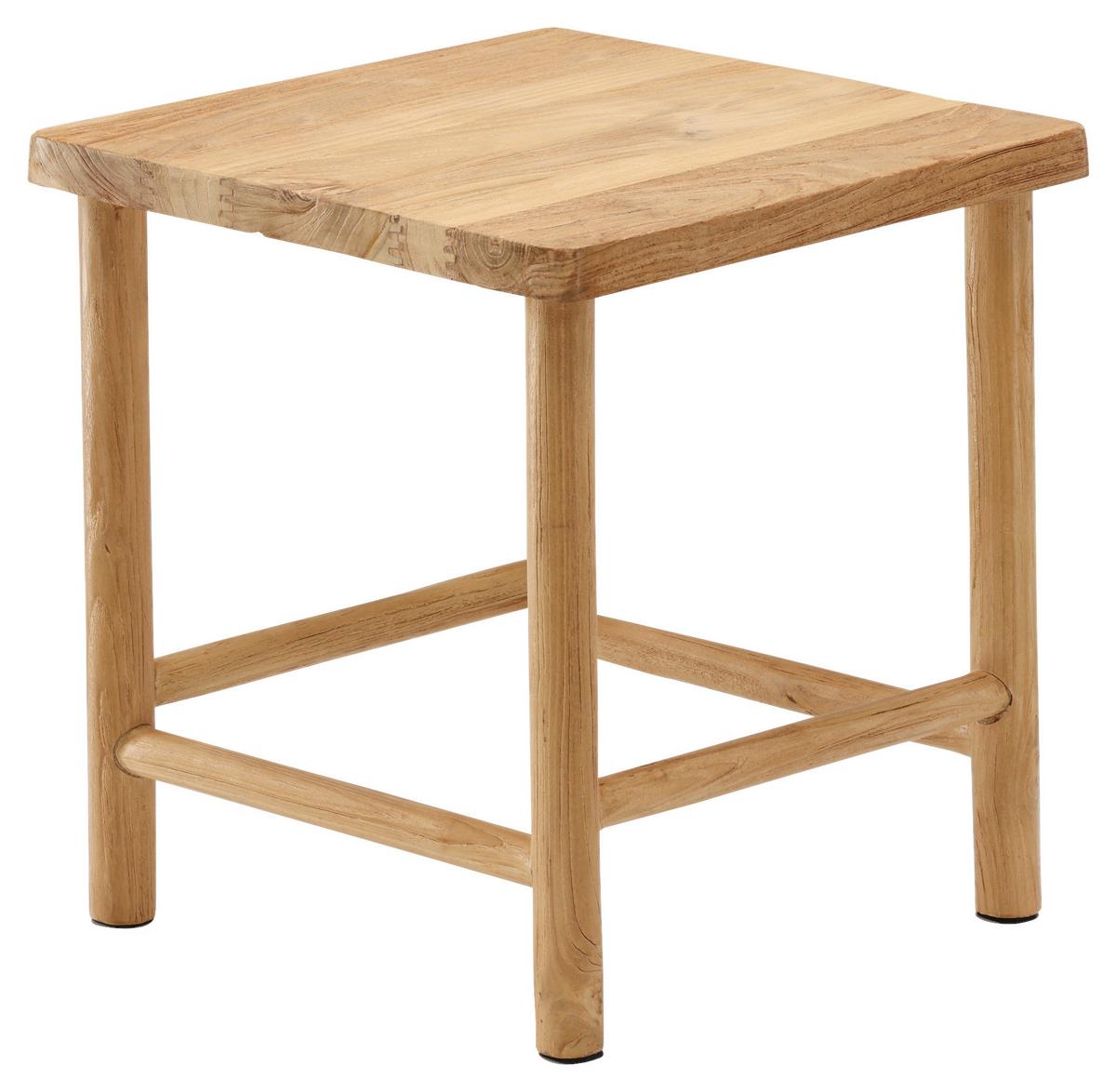 Hocker Noster - Hellbraun, Design, Holz (42/46/42cm) - Livetastic