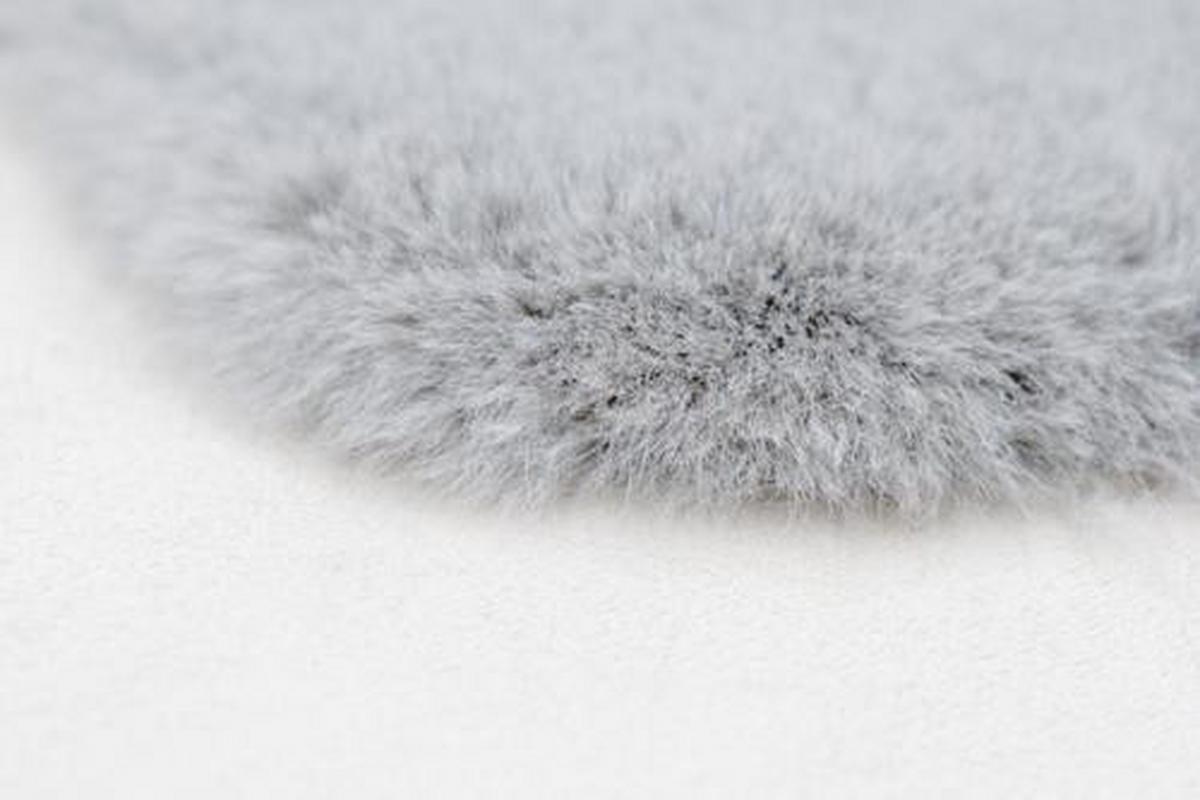 Kunstfell Rabbit Blau/Grau 60x90 cm Textil - Blau/Grau, Trend, Textil (60/90cm) - Kayoom