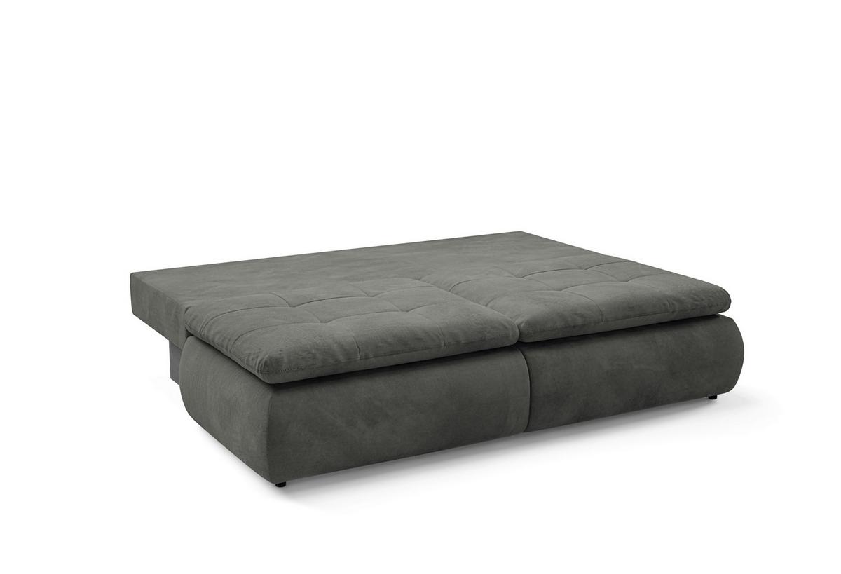 Schlafsofa Mystic Grau B: 220cm - Schwarz/Grau, Design, Textil (220/94/114cm) - Livetastic