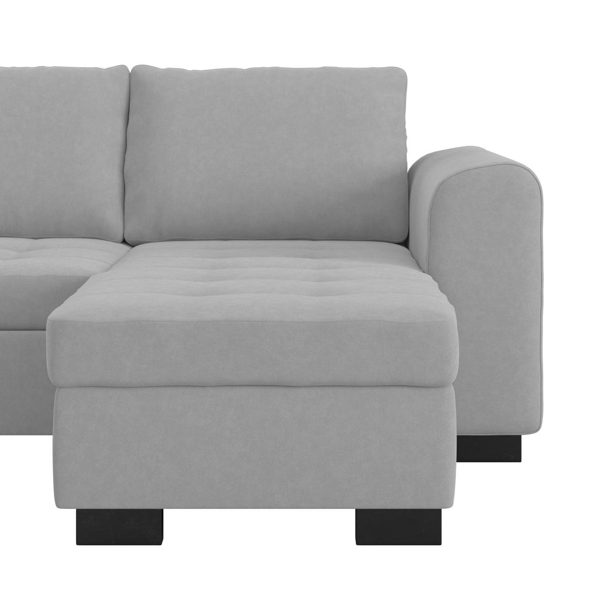 SEDACÍ SOUPRAVA MALTE -BASED- - šedá/černá, Moderní, textil/plast (178/305/155cm) - Based