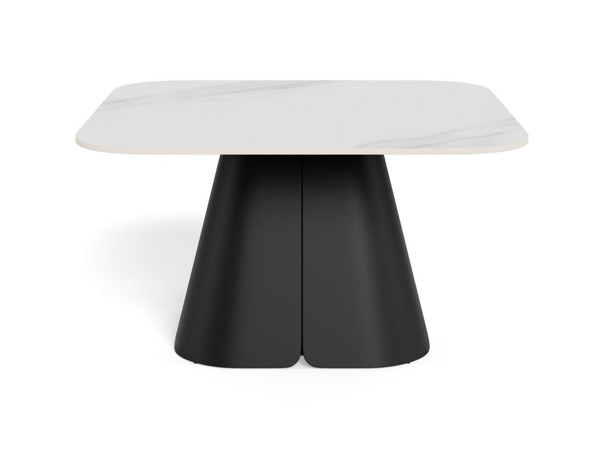 KONFERENČNÝ STOLÍK SALINAS - čierna/biela, Design, kov/keramika (80/80/45cm) - MID.YOU
