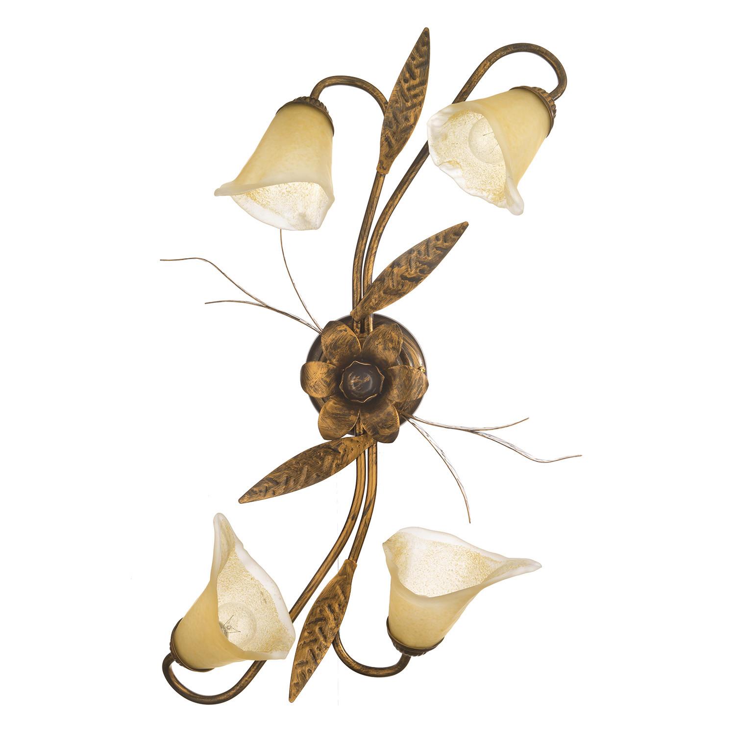 Deckenleuchte 4230/Pl4 - Bronzefarben, KONVENTIONELL, Glas/Metall (70/40/25cm)