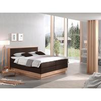 Boxspringbett H3xh4 mit Topper & Bettkasten 180x200 Moneta - Eichefarben/Dunkelbraun, MODERN, Holz/Textil (180/200cm) - MID.YOU