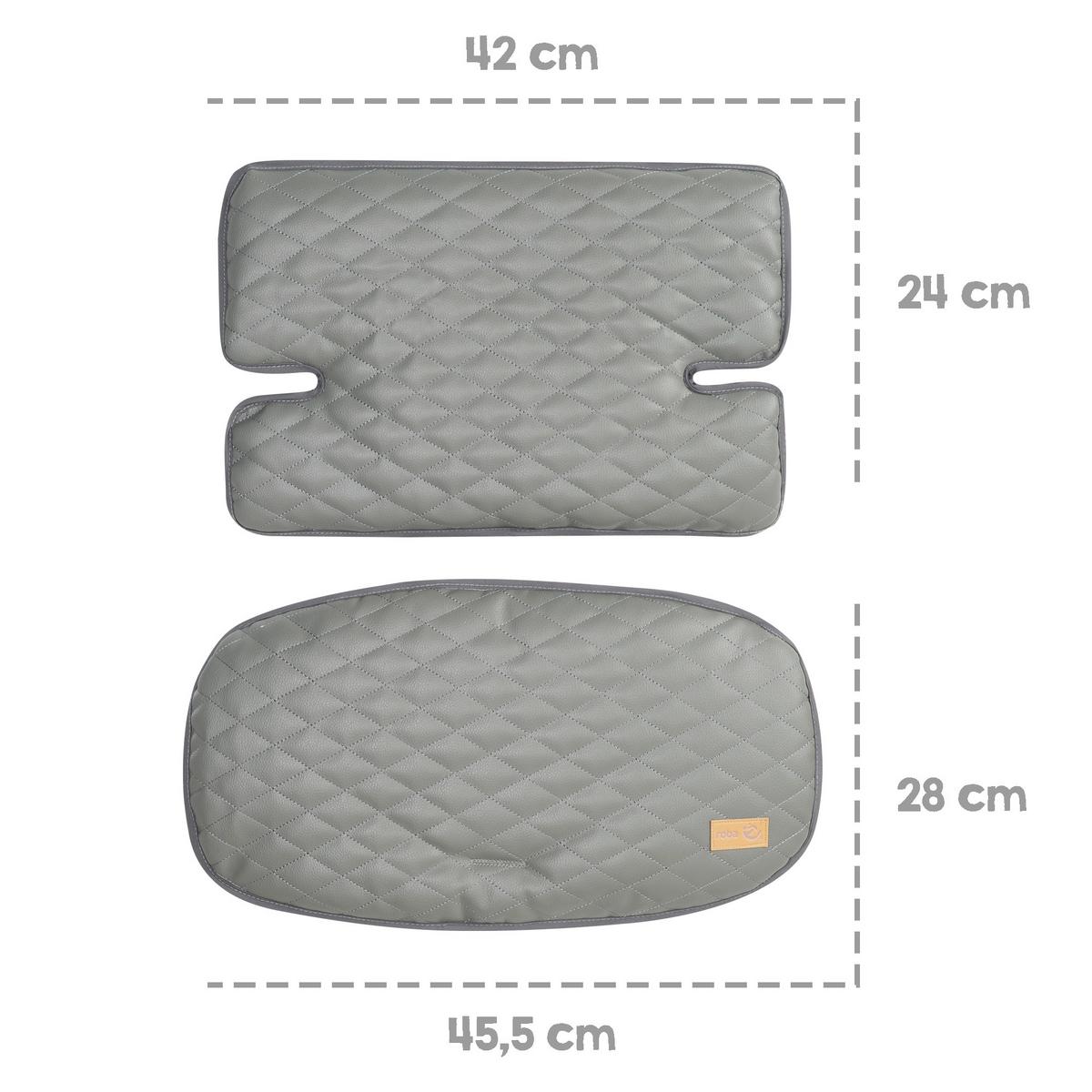 Sitzverkleinerer 2-teilig grau - Grau, Basics, Textil - Roba