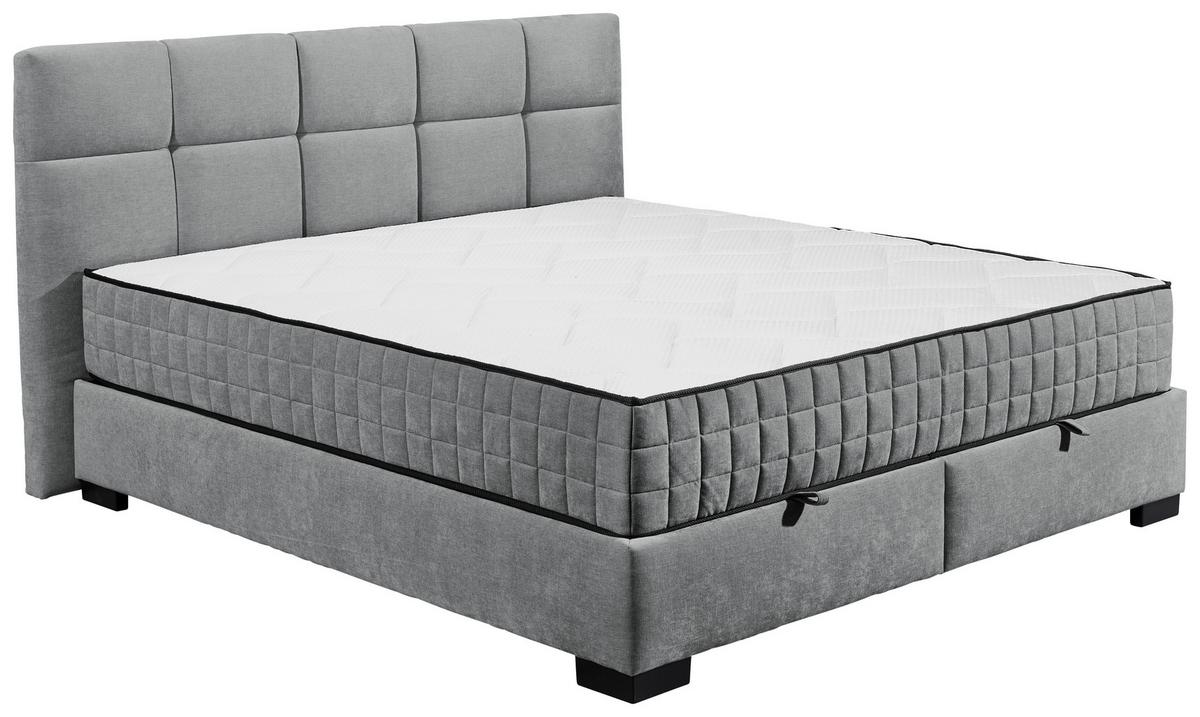 Boxbett Nagol A - Anthrazit/Schwarz, MODERN, Holzwerkstoff/Textil (180/200cm) - MID.YOU