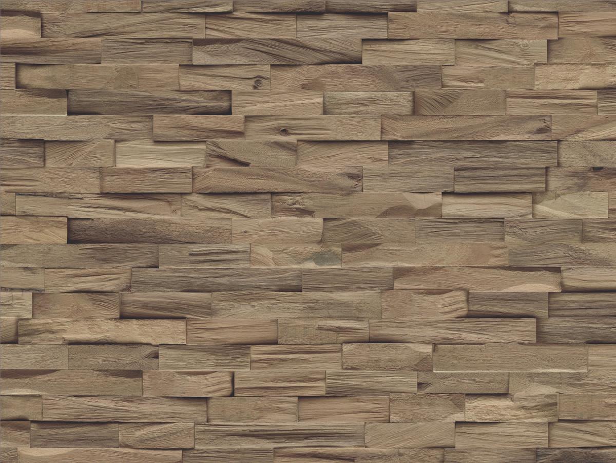 Wandverkleidung Beachwood Walnut Natural - Braun, Basics, Holz (61/15/2cm)