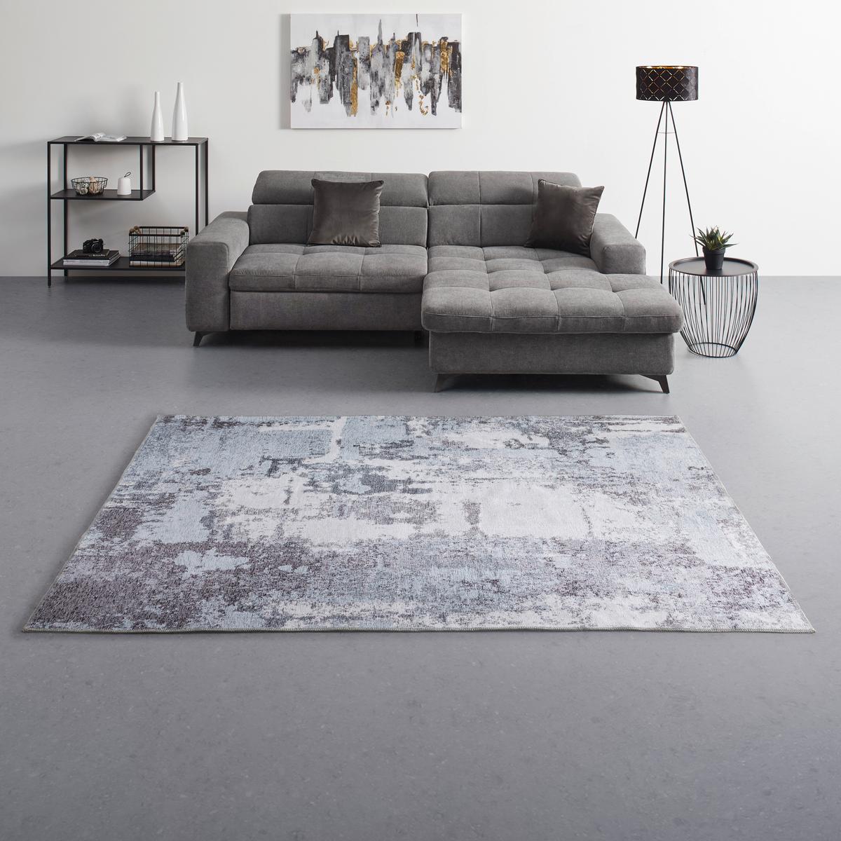 PLOCHO TKANÝ KOBEREC EDESSA 2 - sivá/krémová, Modern, textil (120/170cm) - Mömax